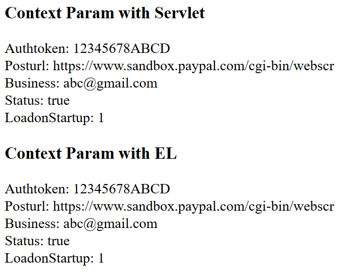 access framework param servlet